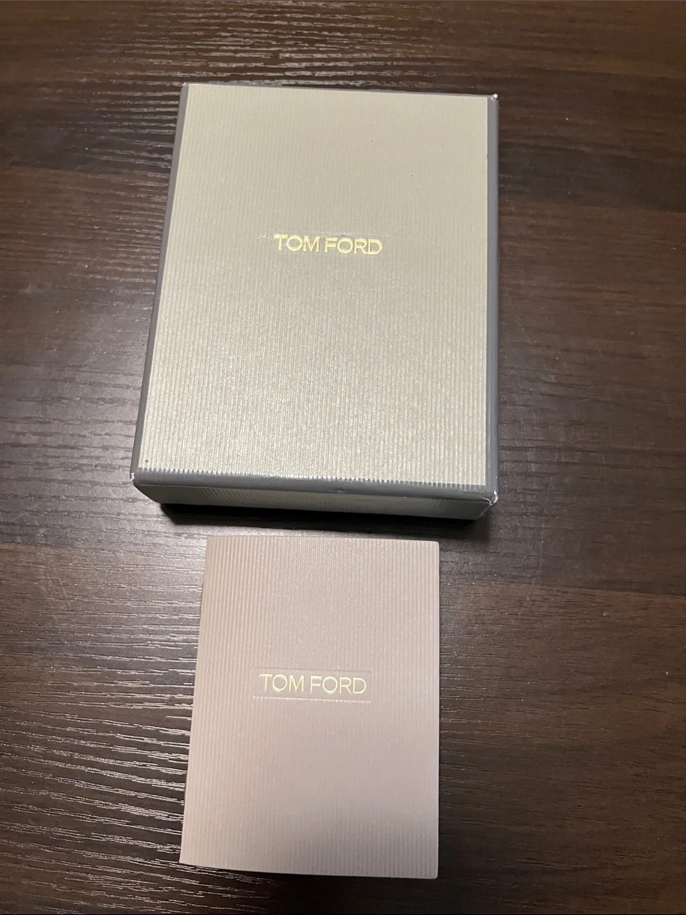 Tom Ford New in Box TF Yellow Gold Leather Card Holder Made in Italy Unisex